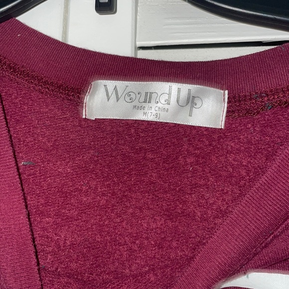 Maroon crewneck sweatshirt, size medium from brand Wound Up. - Picture 3 of 3